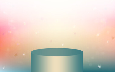 Gradient background pedestal podium