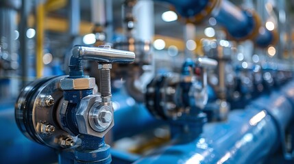 water pipes and fittings in industrial estates, supported by power substations and pump valves for reliable clean water supply