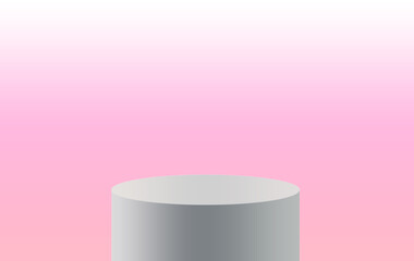 Gradient background pedestal podium