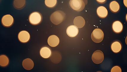 abstract background with colorful and gold particle bokeh . Christmas Golden light shine particles bokeh