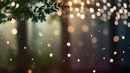 christmas tree lights gold bokeh