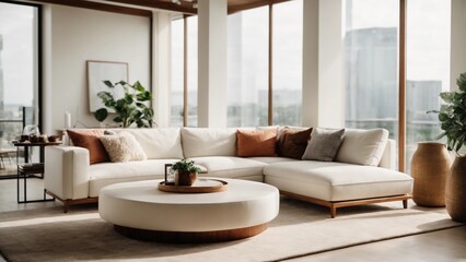 Fototapeta na wymiar modern living room with sofa,Modern sofa on isolated white background. Furniture for the modern interior, minimalist design.