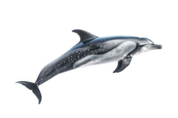 pantropical spotted dolphin on isolated transparent background