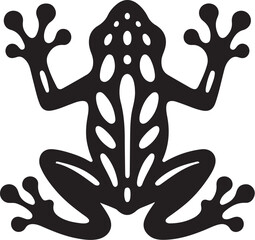 VECTORIZED POISON FROG ILLUSTRATION FOR DIGITAL CONTENT GENERATION, VECTORIZED POISON FROG SILHOUETTE FOR STICKERS, PRINTS, WEB PAGES, ICONS, ILLUSTRATIONS AND IMAGE EDITING