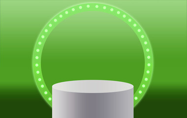 Gradient background pedestal podium