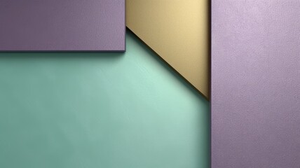 The abstract background of metal texture with empty space in lavender, mint green, and olive green colors. 3D illustration of exuberant. generative AI