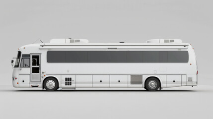 White Tour Bus