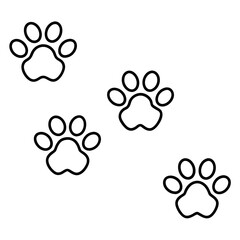 Creative Logo Design Adorable Dog Paw Prints in a Minimalistic Style
