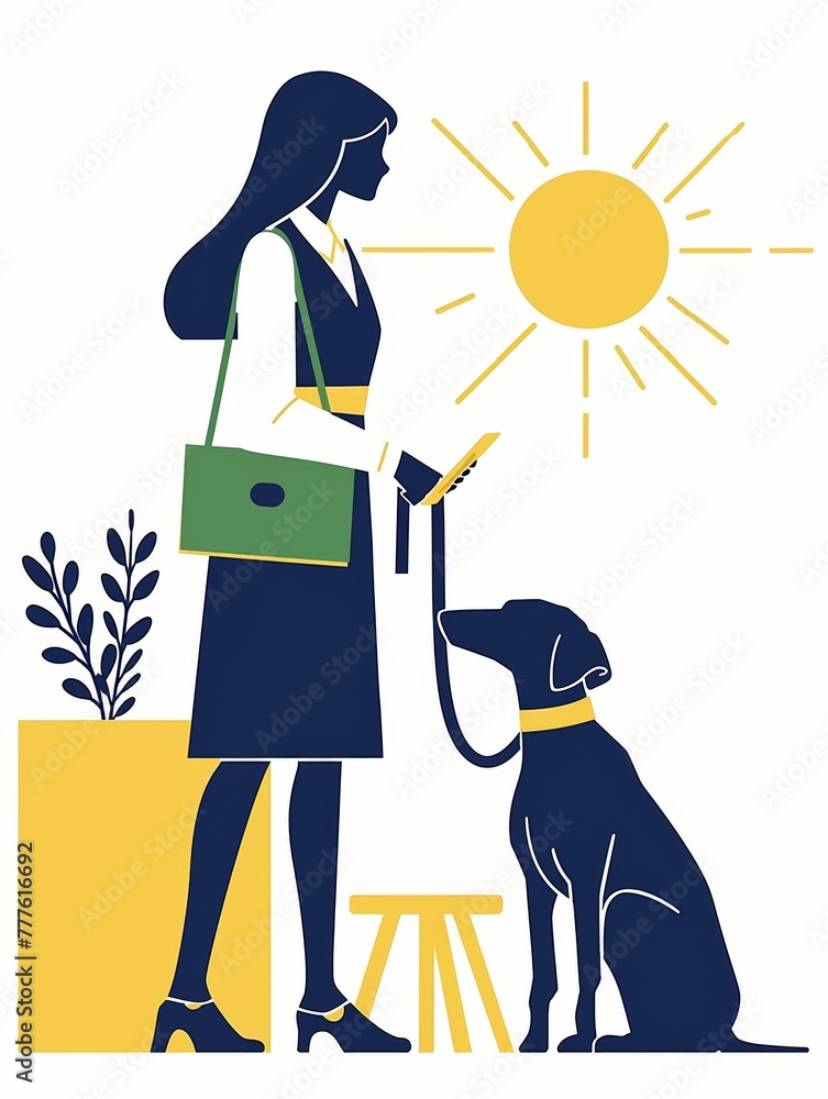 Poster networking with a service dog: an empowering affirmation card generative ai