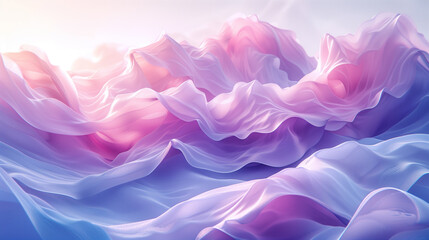 Abstract purple, pink and blue wavy shapes background