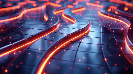 3d render of glowing futuristic background