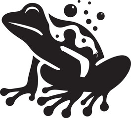 VECTORIZED POISON FROG ILLUSTRATION FOR DIGITAL CONTENT GENERATION, VECTORIZED POISON FROG SILHOUETTE FOR STICKERS, PRINTS, WEB PAGES, ICONS, ILLUSTRATIONS AND IMAGE EDITING