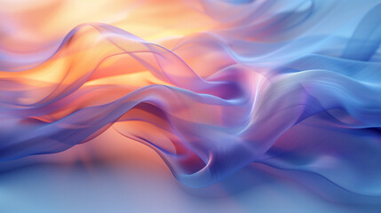Abstract purple, orange and blue wavy shapes background