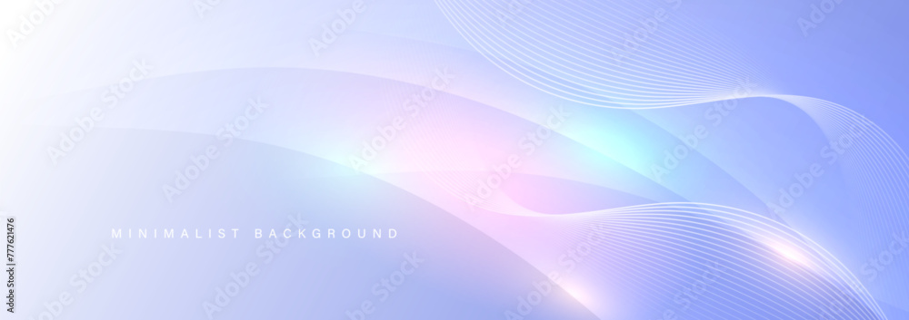 Poster abstract blue background with wavy and curvy lines.
