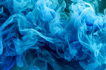 A blue smoke cloud with a blue hue.