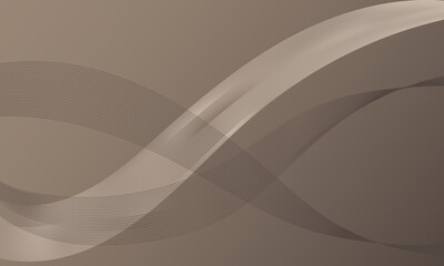 brown lines wave curves with smooth gradient abstract background