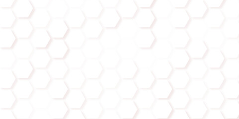 Abstract background with geometric shapes and hexagon pattern. hexagonal abstract white technology background. Vector Illustration