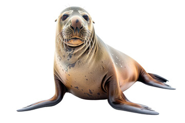 Southern elephant seal on isolated transparent background
