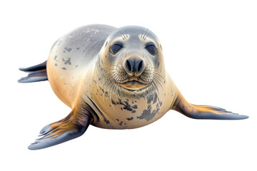 Southern elephant seal on isolated transparent background