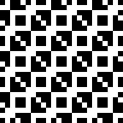 Seamless pattern. Ethnic motif. Tiles, forms backdrop. Checks, figures ornament. Squares, shapes wallpaper. Geometric background. Mosaic illustration. Digital paper, textile print, abstract vector.