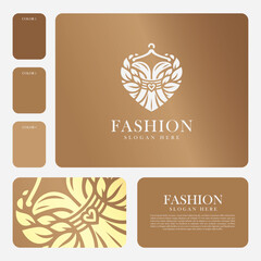 Fashion logo design, with a minimalist and elegant flat style, suitable for business brand logos in the fashion sector