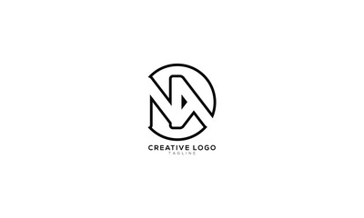 NA NAO Abstract initial monogram letter alphabet logo design