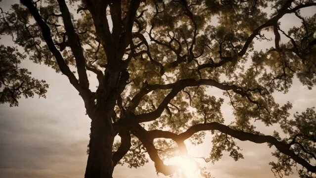 tree and sun