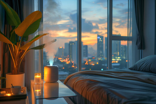 Sunset Aroma Therapy in High-Rise with Soothing City Views