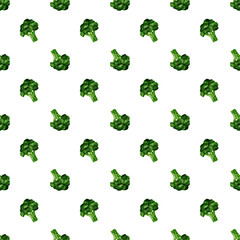Vegetable pattern seamless broccoli 