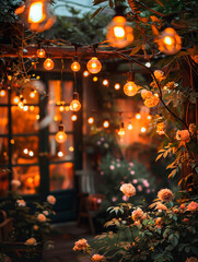 Obraz premium the charm of a backyard garden party