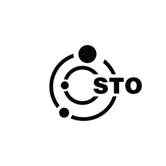 STO letter logo design on white background. STO logo. STO creative initials letter Monogram logo icon concept. STO letter design