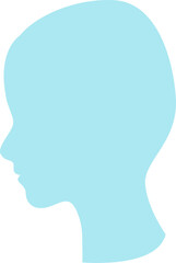 Head of the Person. Human Head Model. Face Scanning. Man Portrait. illustration on transparent, png