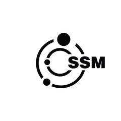 SSM letter logo design on white background. SSM logo. SSM creative initials letter Monogram logo icon concept. SSM letter design