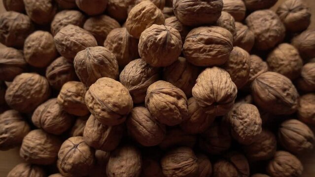 Pile of Walnut in Shell Background