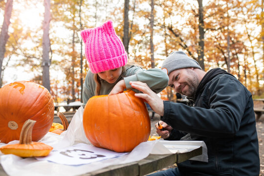 Pumpkin Carving with Dad