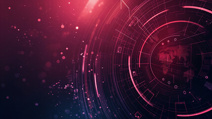 Abstract technological background with dark purple-red tones