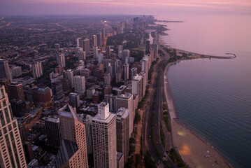 Chicago from above - amazing aerial view 