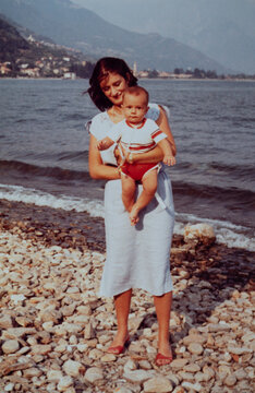 Mother and son photo album