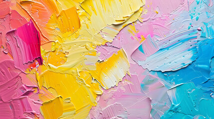 banner for drawing courses, multicolored oil background