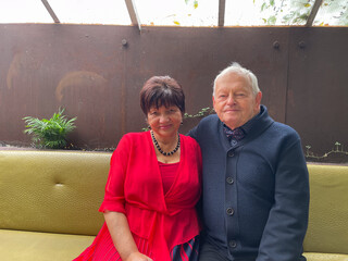 Candid Image Of Elegant Senior Couple Indoors