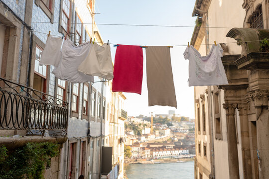 Washing line in the street