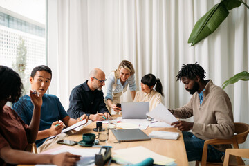 Colleagues working on project