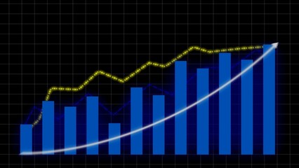 business profit concept success arrow illustration background. business graph .