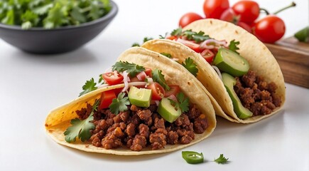 deliciosos tacos mexicanos preparados, servidos en un restaurante.