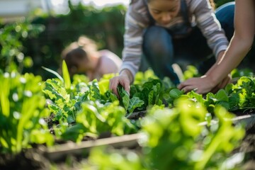 A row of young saplings stands resiliently in fertile soil, each leaf reaching out towards the light,