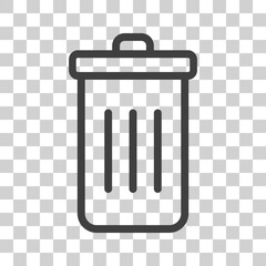 Garbage icon. Garbage symbol on white background