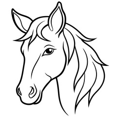 Equine Elegance Horse Head Icon Vector Perfect for Designs