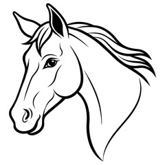Equine Elegance Horse Head Icon Vector Perfect for Designs