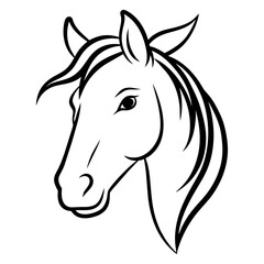 Equine Elegance Horse Head Icon Vector Perfect for Designs