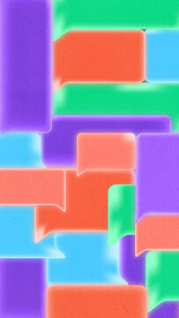 Colorful Voice Speech Bubbles Abstract Pattern 